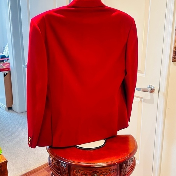 100% Kashmir Virgin Wool Red Blazer. - Picture 12 of 12